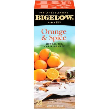 Bigelow Orange & Spice Herbal Tea Bags Case Of 168