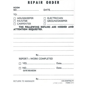 Image for Repair Order Request White Package Of 1000 from HD Supply