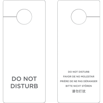 Do Not Disturb Door Hanger 3 x 8", Package Of 100