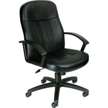 Image for Boss Office Products Boss Executive Leather Desk Chair, Black from HD Supply