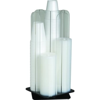 Cal-Mil Cup And Lid Holder Revolving Plastic