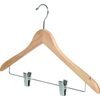 18 x 1/2" Standard Hook Female Hanger, Natural Wood, Package Of 100
