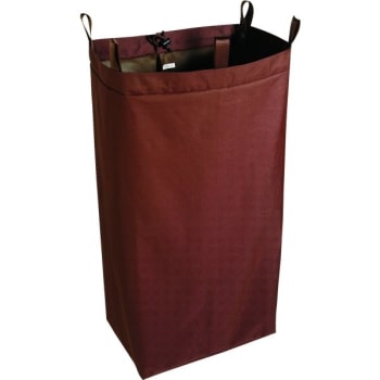 Housekeeping Cart Polyester Replacement Bag With Loops/Snaps, 30"H, Brown