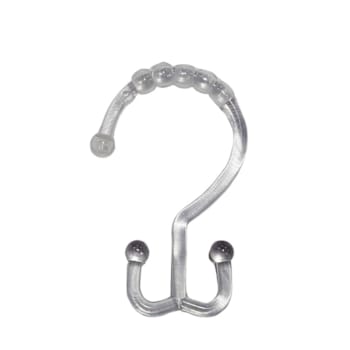 Clear Deluxe Shower Curtain Hook Package Of 144