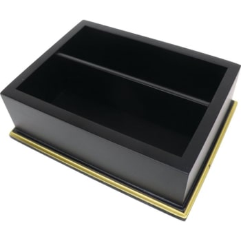 Condiment Box Black And Gold Wood