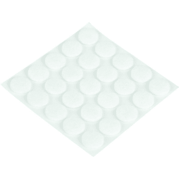 Shepherd 3/8 In Self-Adhesive Felt Bumper Pad (75-Pack) (White)