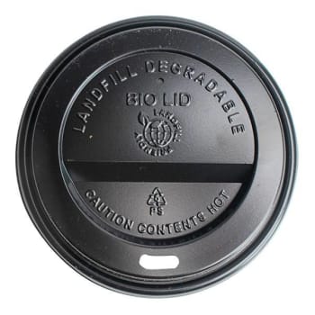 Image for Wolfgang Puck Black Hot Cup Lid Fits 10, 12, 16 Oz Cups, Flat Plug, Case Of 1000 from HD Supply