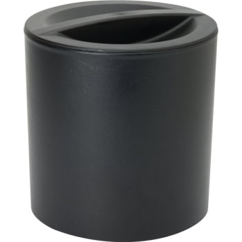 Hapco 3 Quart Design Leatherette Round Ice Bucket Black