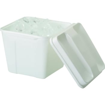 Image for Hapco 3 Quart Plastic Square Ice Bucket White Package Of 36 from HD Supply