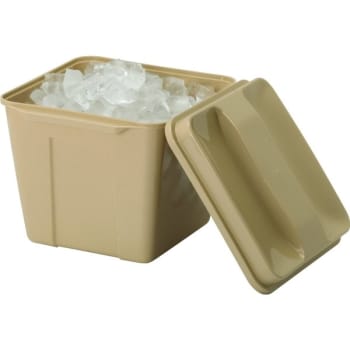 Hapco 3 Quart Plastic Square Ice Bucket Beige Package Of 36