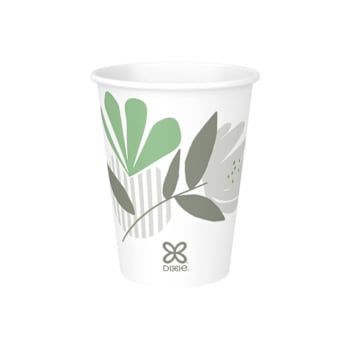 Dixie Pathways 8 Oz. Paper Hot Cups, 1000-Case