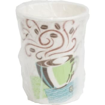 Dixie 8 Oz Insulated Paper Hot Cup - Individually Wrapped Case Of 1000