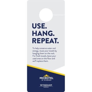 Image for Microtel By Wyndham® Conservation Sign, Case Of 100 from HD Supply