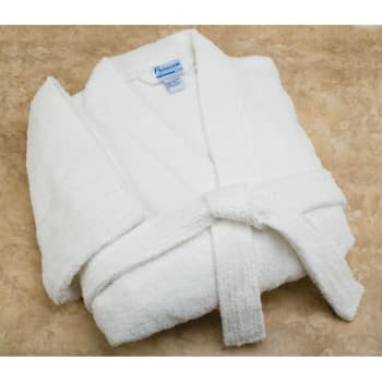 Image for Premium Terry Robe, Kimono Style, 12 Oz, 48" Length 64" Sweep, White from HD Supply