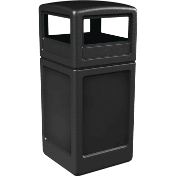 Image for Commercial Zone Products 42 Gallon Square Waste Container w/ Dome Lid (Black) from HD Supply