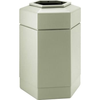 Image for Commercial Zone Products PolyTec 30 Gallon Hexagon Trash Can (Beige) from HD Supply