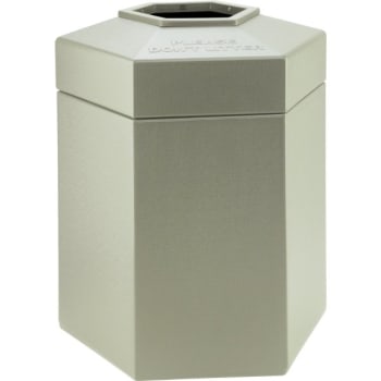 Image for Commercial Zone Products PolyTec 45 Gallon Hexagon Trash Can (Beige) from HD Supply