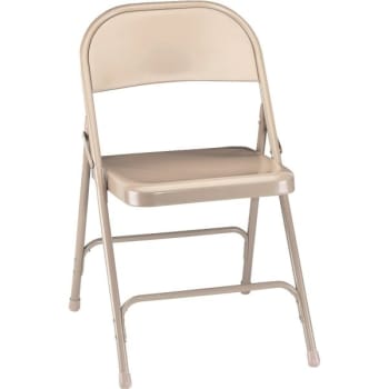 Image for National Public Seating® NPSC Beige Steel Folding Chair Package Of 4 from HD Supply