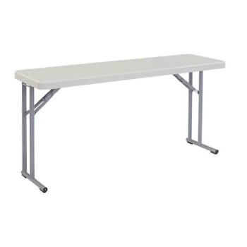 Image for National Public Seating® Rectangle Folding Table 30hx18wx60l" Gray Speckled from HD Supply