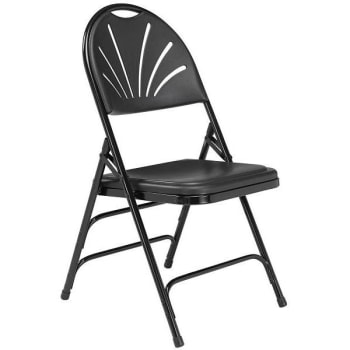 Image for National Public Seating® Black Plastic Fan-Back Folding Chair, Package Of 4 from HD Supply