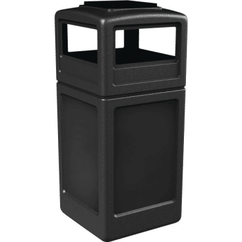 Image for Commercial Zone Products 42 Gallon PolyTec Trash Can w/ Ashtray Lid (Black) from HD Supply