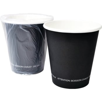 Bio Lined/Wrapped Eco-Friendly 10 Oz Hot Cup, Black, Case Of 1000