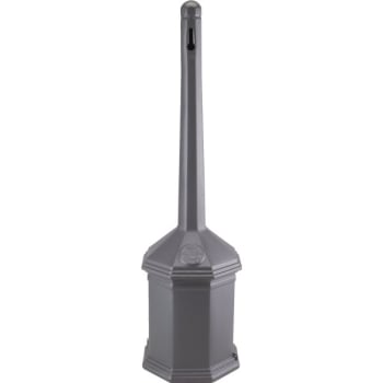 Image for Commercial Zone Products 1.25 G. Snap-Lock Cigarette Receptacle (Gray) from HD Supply
