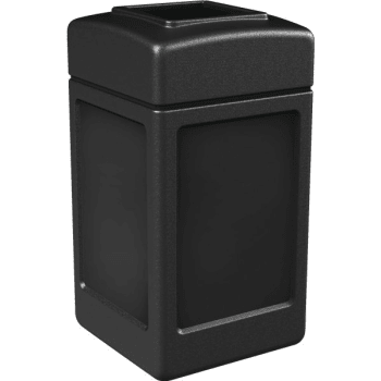 Commercial Zone Products PolyTec 42 Gallon Square Waste Container (Black)