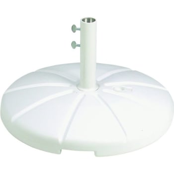 Image for Grosfillex Resin Umbrella Base With Filling Cap, White from HD Supply