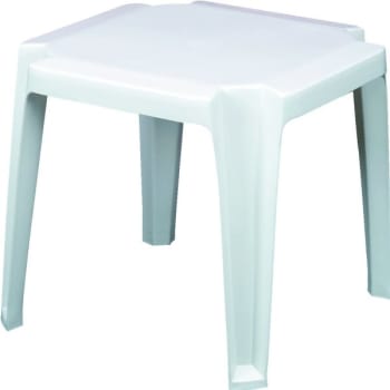 Grosfillex Miami 17" Square Low Table White, Package Of 6