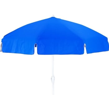 Grosfillex 7 1/2' Push Up Umbrella Pacific Blue