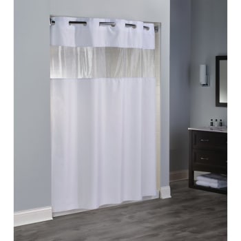 Image for Focus Products Hookless Major Shower Curtain 71 X 77" White Case Of 12 from HD Supply