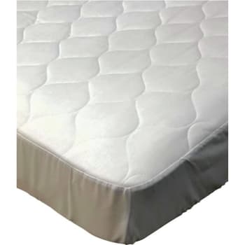 Cotton Bay® Ashby™ Mattress Pad Fitted 60x80" Queen, Case Of 10