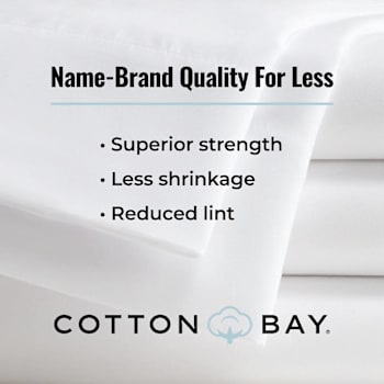 Cotton Bay® Classic™ Duvet Cover Full 85x94" White Stripe, Case Of 12