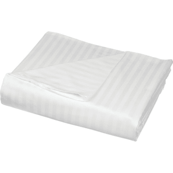 Image for Cotton Bay® Select™ Duvet Cover King 106x94 White Stripe, Case Of 12 from HD Supply