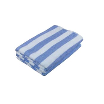 Image for Fibertone Cabana Stripe Pool Towel 30x70  15lb/Dozen Porcelain Blue Case Of 24 from HD Supply