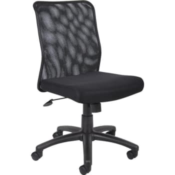 Boss Mesh Back Upholstered Task Chair, Black