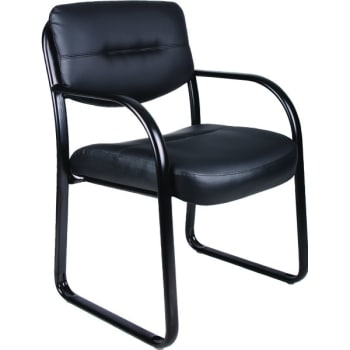 Boss Leatherplus Executive Chair With Lumbar Support, Black