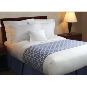 Image for Beyond Impressions Bed Skirt Full XL 54x80x14 Solid Blue Case Of 6 from HD Supply