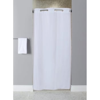 Image for Focus Products Hookless Stall Size Vinyl Shower Curtain, White, Case Of 12 from HD Supply
