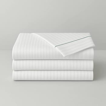Image for Cotton Bay Select T250 Flat Sheet Queen 90x110" White Stripe, Case Of 24 from HD Supply