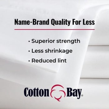 Image for Cotton Bay® Select™ Stripe T250 Flat Sheet King 108x115, Case Of 24 from HD Supply