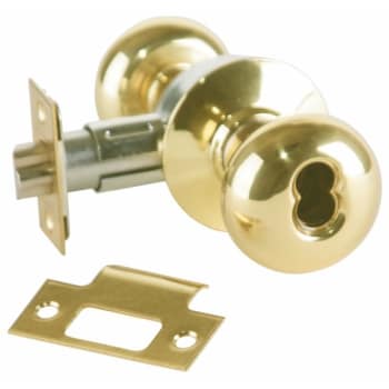 Image for ARROW™ MK Series Cylindrical Storeroom Knob Lockset (Bright Brass) from HD Supply