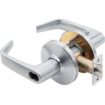 Image for BEST® 9K Series Storeroom Contour Angle Return Lever w/ Keylock (S. Chrome) from HD Supply