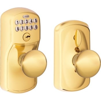 Image for Schlage® F Series Keypad Knob, Grade 2, Bright Brass from HD Supply