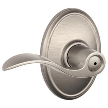 Image for Schlage® Accent F Series Lever with Wakefield Trim, Privacy, Grade AAA, Metal, Satin Nickel from HD Supply