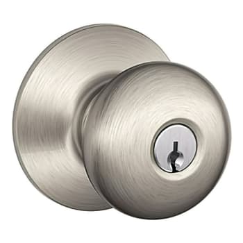 Image for Schlage® Plymouth F Series Knob, Storeroom, Grade AAA, Die Cast Zinc, Satin Nickel from HD Supply