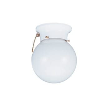 Sea Gull Lighting® Traditional White Tomkin One Light Ceiling Flush Mount