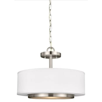 Image for Sea Gull Lighting® Brushed Nickel Nance Two Light Semi-Flush Convertible Pendant from HD Supply