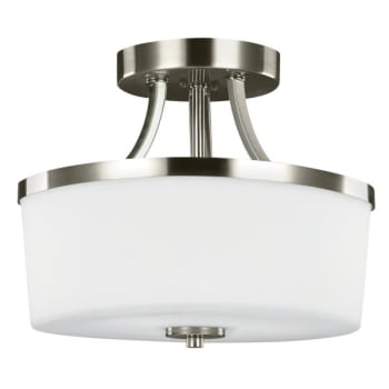 Image for Sea Gull Lighting® LED Nickel Hettinger 2 Light Semi-Flush Convertible Pendant from HD Supply